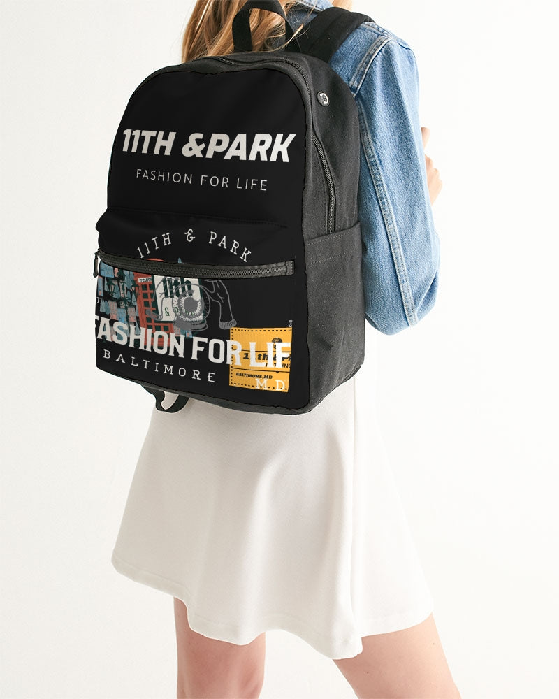 BLACK Small Canvas Backpack