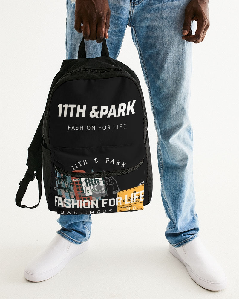 BLACK Small Canvas Backpack