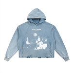 Vintage Washed Frayed-Hem Hoodie