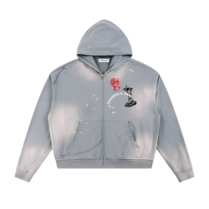 Malibu Faded Zip Hoodie