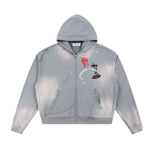 Malibu Faded Zip Hoodie