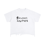 Distressed Skater Tee ( White )