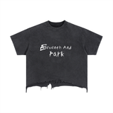 Distressed Skater Tee ( Black )