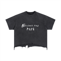 Distressed Skater Tee ( Black )