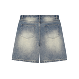 Faded Vintage Baggy Denim Shorts