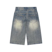 Vintage Wash Baggy Denim Capris ( John Cenas )