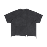Distressed Skater Tee ( Black )